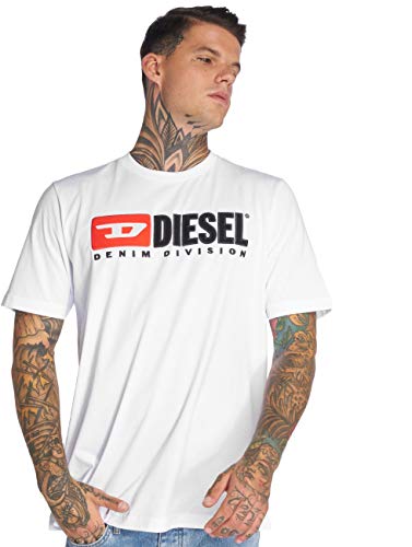 Diesel Herren T-JUST-Division T-SH T-Shirt, Weiß (White 100), XX-Large