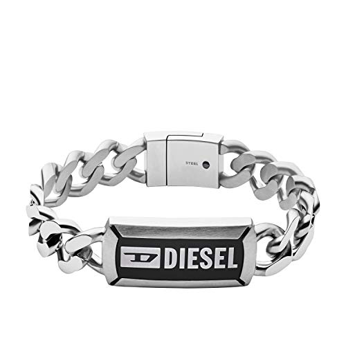 Diesel Herren Armband Namensplakette Edelstahl, DX1242040, 22 cm