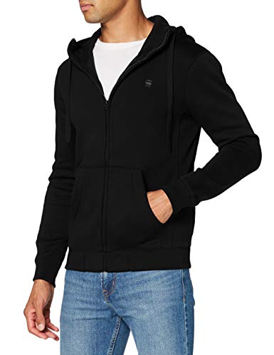 G-STAR RAW, Herren Premium Core Hooded Zip Sweatshirt, Schwarz (dk black C235-6484), L