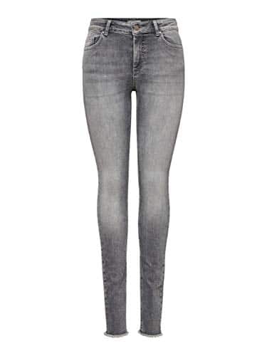 ONLY Damen Onlblush Mid Ank Raw Jns Rea0918 Noos Skinny Jeans, Grau (Grey Denim Grey Denim), M 30L EU