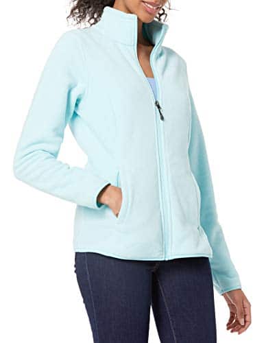 Amazon Essentials Full-Zip Polar fleece-outerwear-jackets, aqua, M