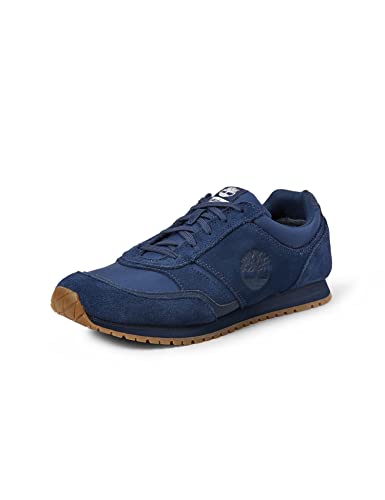 Timberland Herren Lufkin Fabric and Leather Oxford Basic Sneaker, Navy Suede, 41.5 EU