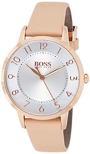BOSS Damen Datum klassisch Quarz Uhr mit Leder Armband 1502407