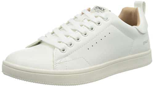 ONLY Damen ONLSHILO PU NOOS Sneaker, White, 38 EU