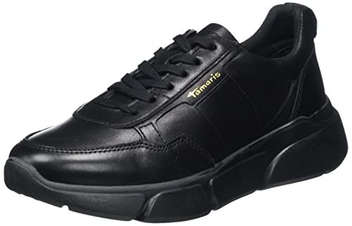 Tamaris Damen 1-1-23798-29 Sneaker, BLK Leath. Uni, 39 EU