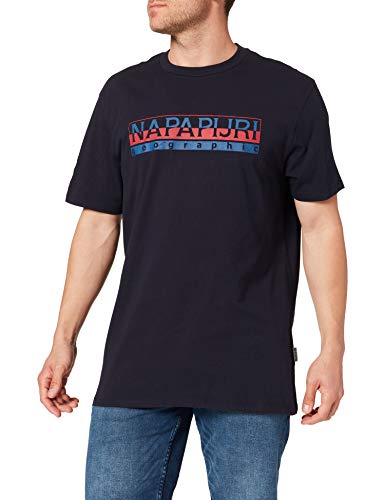 Napapijri Herren Seris T-Shirt, blau marineblau, XL
