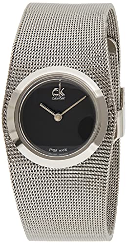 Calvin Klein Damen Analog Quarz Uhr mit Edelstahl Armband K3T23121