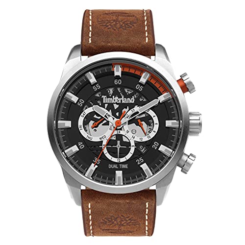 Timberland Herren Analog Quarz Uhr mit Leder Armband TDWGF2100602
