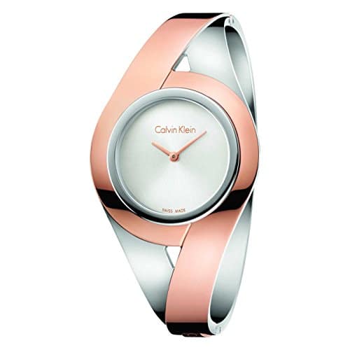 Calvin Klein Damen Analog Quarz Uhr mit Paqué or Armband K8E2M1Z6
