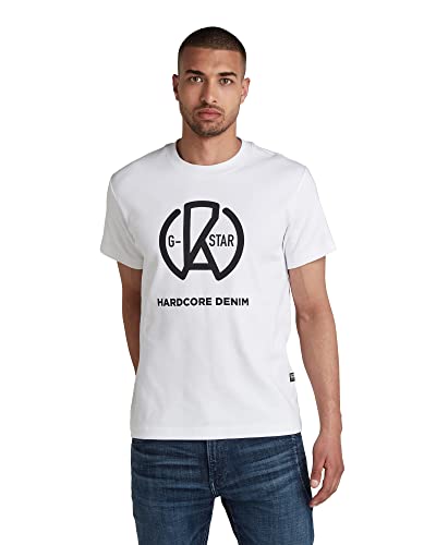 G-STAR RAW Herren Circle Graphic T-Shirt, Weiß (White C812-110), M