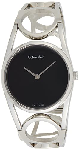 Calvin Klein Damen Analog Quarz Uhr mit Edelstahl Armband K5U2S141