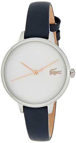 Lacoste Damen Analog Quartz Uhr mit Leder Armband 2001100