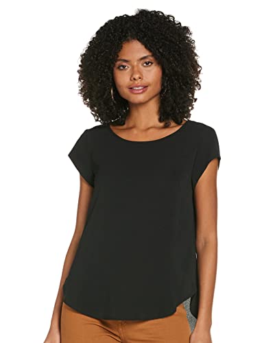 ONLY Damen Onlvic S/S Solid Top Noos WVN T-Shirt, Schwarz (Black Black), 42
