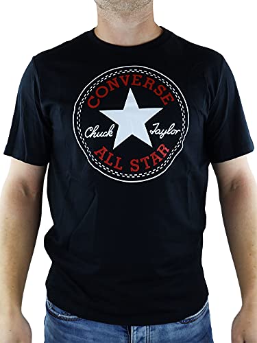 Converse T-Shirt Herren Chuck Patch NOVA Tee 10007887 001 Schwarz, Größe:S