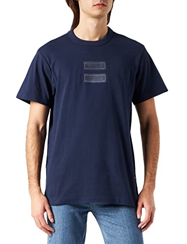 G-STAR RAW Herren Tape Detail Loose T-Shirt, Blau (Servant Blue C336-1475), XL
